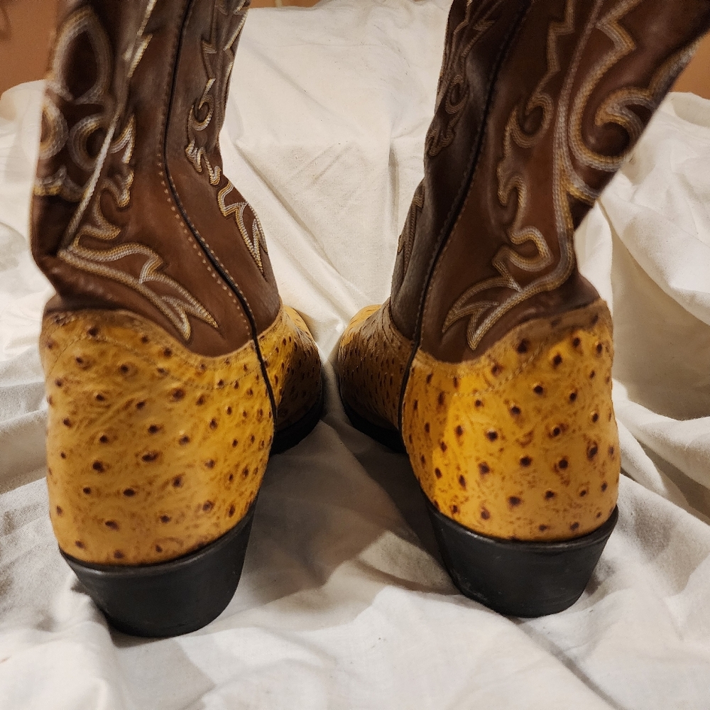 LAREDO OSTRICH Mens Size 13 EW Boots preowned worn once - Picture 4 of 7
